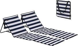 Outsunny 2er-Set Strandmatte, faltbar Strandliege