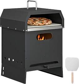 Outsunny 3-in-1 Outdoor Pizzaofen Holzbefeuerter