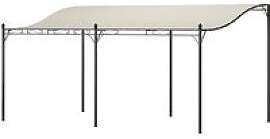 Outsunny Anbaupavillon cremeweiß Polyester B/H/L: 