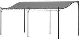 Outsunny Anbaupavillon dunkelgrau Polyester B/H/L: 