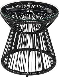 Outsunny Beistelltisch aus PE Rattan runder