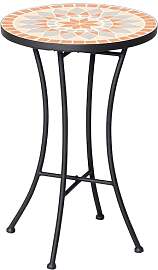 Outsunny Beistelltisch Gartentisch Ø35,5cm Rund