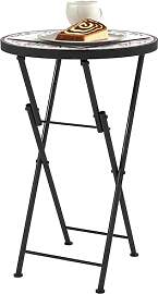 Outsunny Beistelltisch klappbar Gartentisch mit