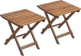 Outsunny Beistelltisch Outdoor, 2er-Set