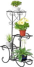Outsunny Blumenständer Blumenregal aus Metall 4