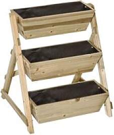 Outsunny Blumentreppe natur Holz B/H/L: ca.