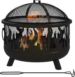 Outsunny Feuerschale Ø61 x 55cm aus Metall