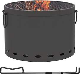 Outsunny Feuerstelle, Ø38cm Rauchfreie