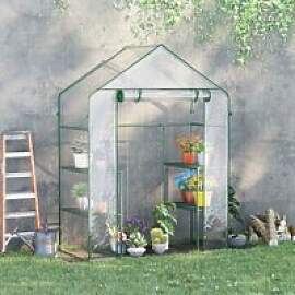 Outsunny Foliengewächshaus begehbares Gartenhaus