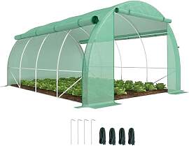 Outsunny Foliengewächshaus Polytunnel 4 x 3 x 2 m 