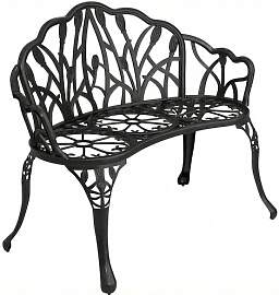 Outsunny Gartenbank 2-Sitzer Gussaluminium