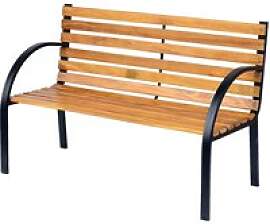 Outsunny Gartenbank natur Metall B/H/L: ca.