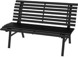 Outsunny Gartenbank schwarz Aluminium B/H/L: ca.