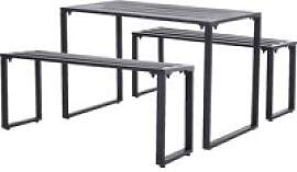 Outsunny Gartengarnitur schwarz Metall