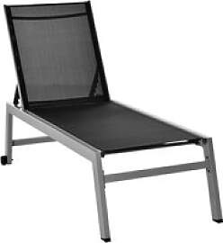Outsunny Gartenliege schwarz Aluminium B/H/L: ca.