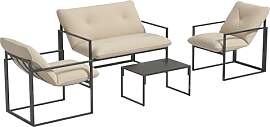 Outsunny Gartenmöbel Set 4 Personen Stahl