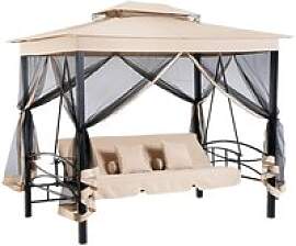 Outsunny Gartenschaukel beige Stahl B/H/T: ca.