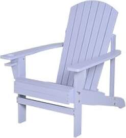 Outsunny Gartensessel grau Holz B/H/T: ca.
