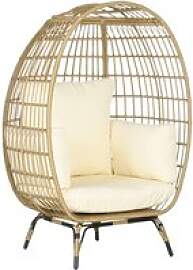 Outsunny Gartensessel khaki Polypropylen B/H/L: