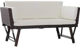 Outsunny Gartensofa braun Stahl B/H/L: ca.