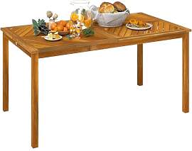 Outsunny Gartentisch 150x85cm, Wetterfest