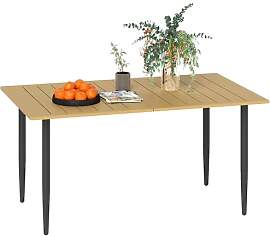 Outsunny Gartentisch 150x90cm, Wetterfest