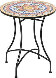 Outsunny Gartentisch Ø60 cm, Wetterfest