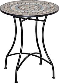 Outsunny Gartentisch Ø60 cm, Wetterfest