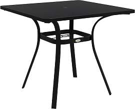 Outsunny Gartentisch, Esstisch mit Schirmloch,