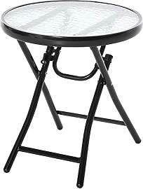 Outsunny Gartentisch klappbar Ø45cm, Wetterfest