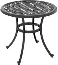 Outsunny Gartentisch schwarz Aluminium B/H/L: ca.