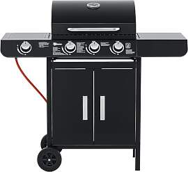 Outsunny Gasgrill 11,6 KW Grillwagen inkl 4