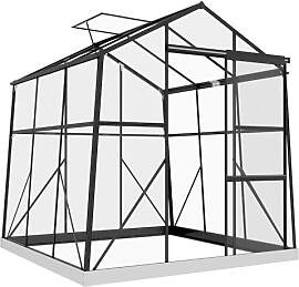 Outsunny Gewächshaus Aluminium 192 x 192 x 204 cm 