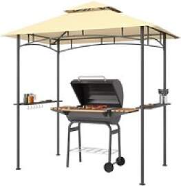Outsunny Grillpavillon beige Metall B/H/L: ca.