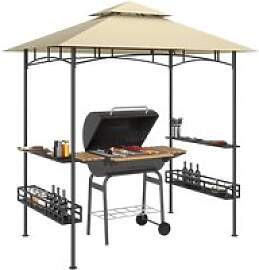 Outsunny Grillpavillon beige Stahl B/H/L: ca.