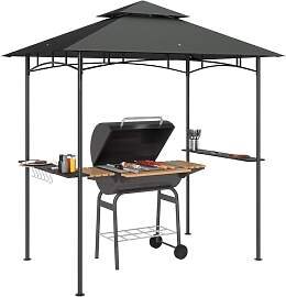 Outsunny Grillpavillon mit LED 240 x 150 x 258 cm