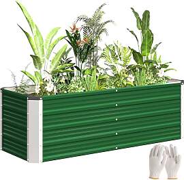 Outsunny Hochbeet aus Stahl Gartenbeet