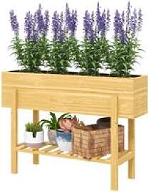 Outsunny Hochbeet natur B/H/L: ca. 30x70,5x100 cm