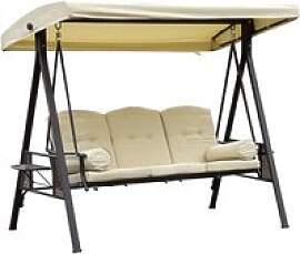 Outsunny Hollywoodschaukel beige Metall B/H/L: ca. 