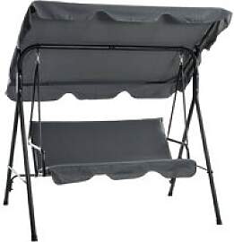 Outsunny Hollywoodschaukel grau Polyester B/H/L: