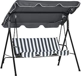 Outsunny Hollywoodschaukel mit Sitzpolster,