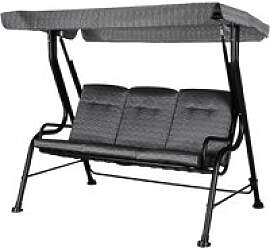 Outsunny Hollywoodschaukel schwarz Stahl B/H/T: