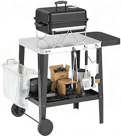 Outsunny Küchenwagen mit Rollen, Servierwagen,