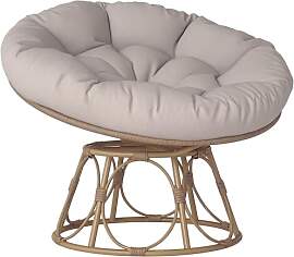 Outsunny Papasansessel Rattan 360° drehbar
