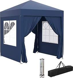 Outsunny Pavillon 2x2m Wasserdicht, Pop-up