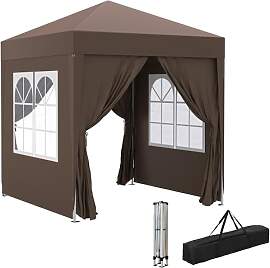Outsunny Pavillon 2x2m Wasserdicht, Pop-up