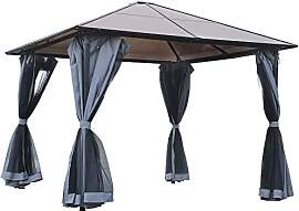 Outsunny Pavillon 3 x 3m Gartenpavillon Partyzelt