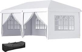 Outsunny Pavillon 6x3 m Stabil Winterfest