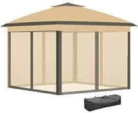 Outsunny Pavillon beige Metall B/H/L: ca.