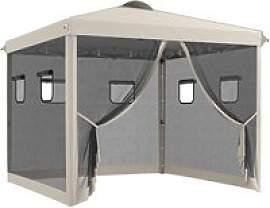 Outsunny Pavillon beige Polypropylen B/H/L: ca.